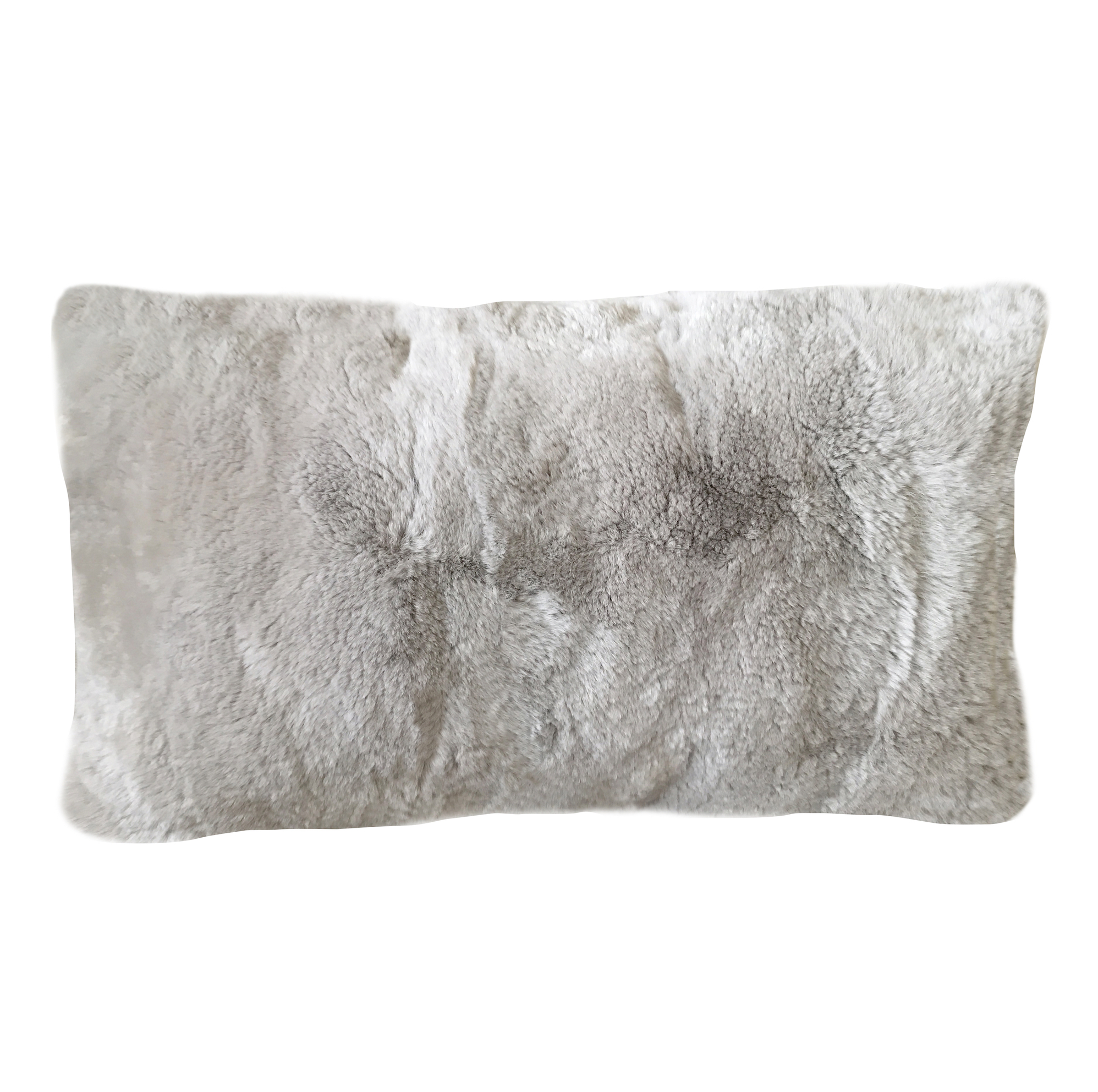 Kissen Kaninchen Hase hell grau echt Fell Rex Chinchilla grau Kissen Hasenfell Kissen hell grau sehr weich sehr edel von der Marke the organic sheep Rex Rabbit Weihnachten Ostern Hase Kaninchen sehr weich zum kuscheln