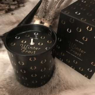 DUFTKERZE VON DW HOME KULTMARKE -WINTER FROST SCHWARZES GLAS MIT GESCHENKBOX