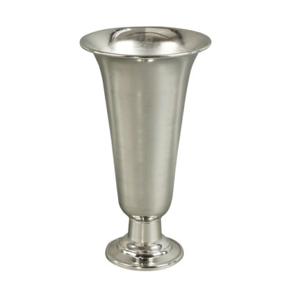 Vase Pokalvase Vase Pokal silber Aluminium vernickelt Metall 38 cm Werner Voss edel groß Blumenvase Pokal silber Metall