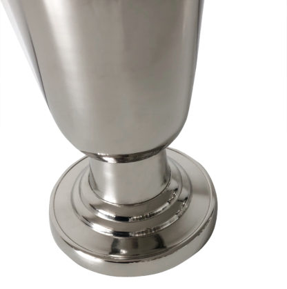 Vase Pokalvase Vase Pokal silber Aluminium vernickelt Metall 38 cm Werner Voss edel groß Blumenvase Pokal silber Metall