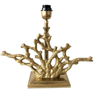 Tischlampe Lampenfuß Koralle bronze antik gold Mediterran Maritim Korallen Motiv Sommer Meer Koralle gold Lampenfuß Korallenmotiv gold