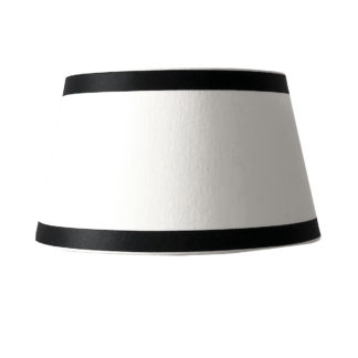 Tischlampe Lampenschirm schwarz weiß rund elegant edel exklusiver Lampenschirm Stoff Leinenstoff von colmore 25x22x13 cm
