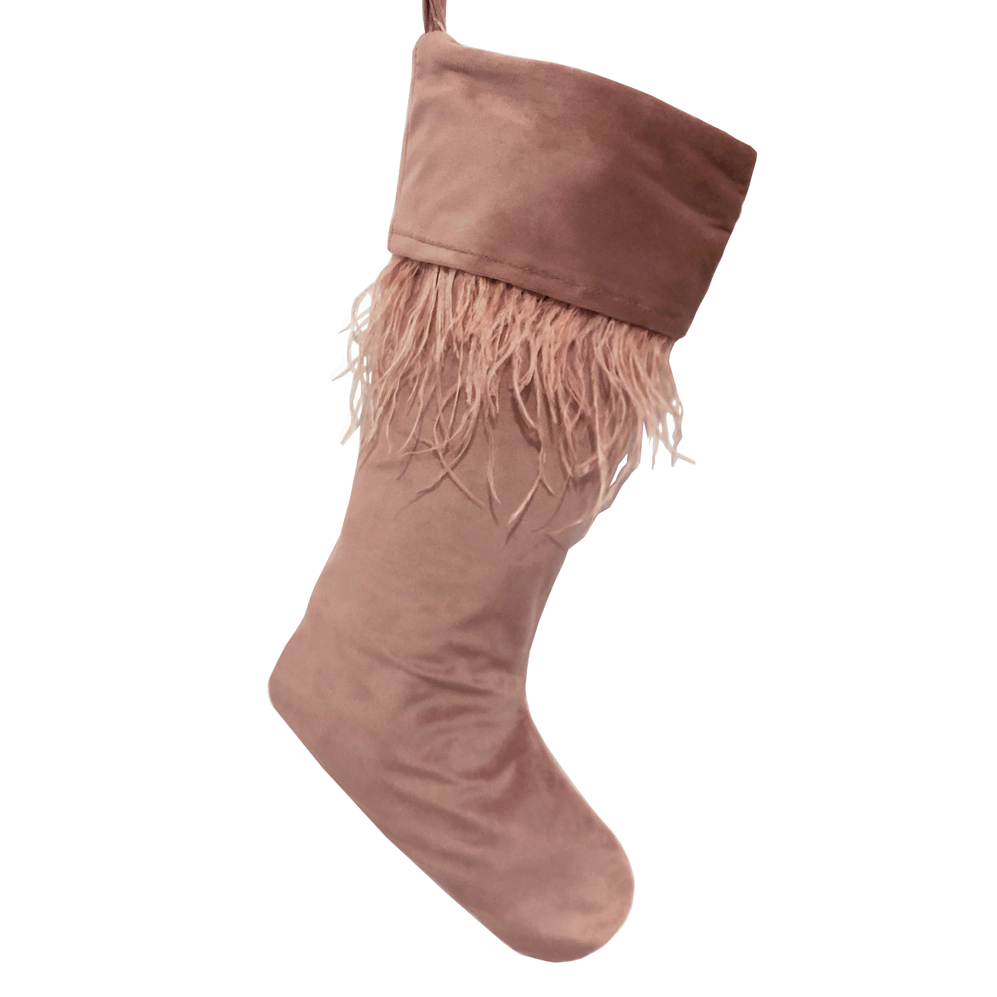 Nikolausstiefel Weihnachtsstiefel rosa rot taupe Dekohänger Socke Weihnachtsstrumpf Weihnachtssocke Samt in rosa taupe beige rot Bordeauxrot mit echten Federn Samtstiefel Samt Weihnachtsstiefel Kaminstiefel Samt Aufhänger Stiefel Nikolaus Santa Claus Weihnachten Kamin