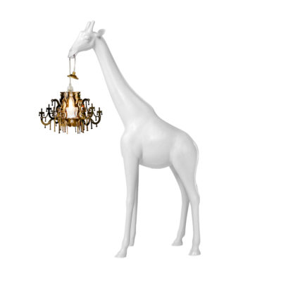 Bodenleuchte Giraffe in love Leuchte in Form von einer Lampe weiß von qeeboo Leuchte Motiv Girfaffe