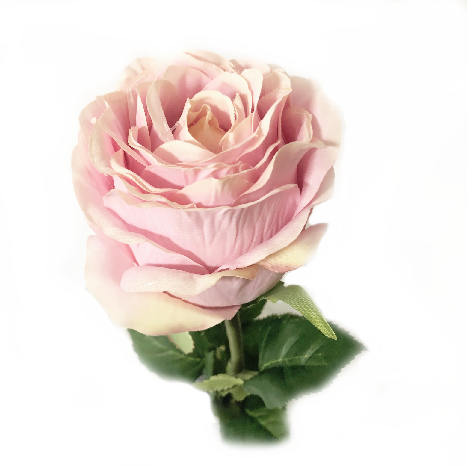 – rosa Rose Kunstblume Design Luxury Interior Flourou & 71 cm Stoffblume pink Art