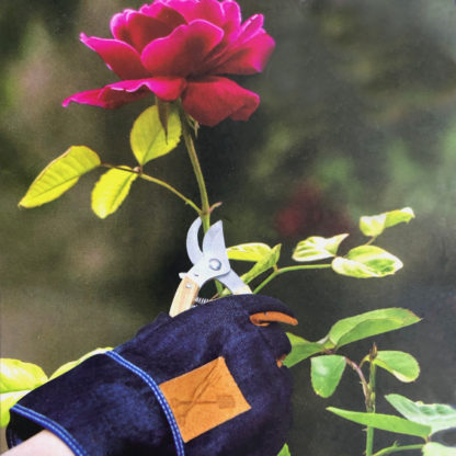 Gartenhandschuhe Leder und Demin Jeans blau Rosenhandschuhe Lederhandschuhe Gartenarbeit robuste Gartenhandschuhe esschert Design