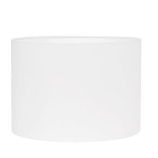 Lampenschirm weiß rund 30x30x17 cm Colmore Lampenschirm Stoff weiß XL innen Kunststoff transparent