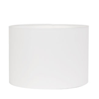 Lampenschirm weiß rund Polycotton von Light and Living weißer runder Lampenschirm außen Stoff in weiß Licht Tischlampe weiß