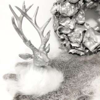 Kranz Türkranz Naturkranz Blütenkranz silber Glitter Palmblüten Adventskranz Osterkranz Tischkranz silber finish wash Deluxe Glitter Festtagskranz edel aus Palm Blüten