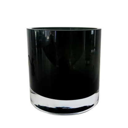 Teelicht Teelichthalter schwarz smoke dickes schweres Gas Lichtdekoration Windlicht Schwarz Glas kleine Vase Dekolieblinge