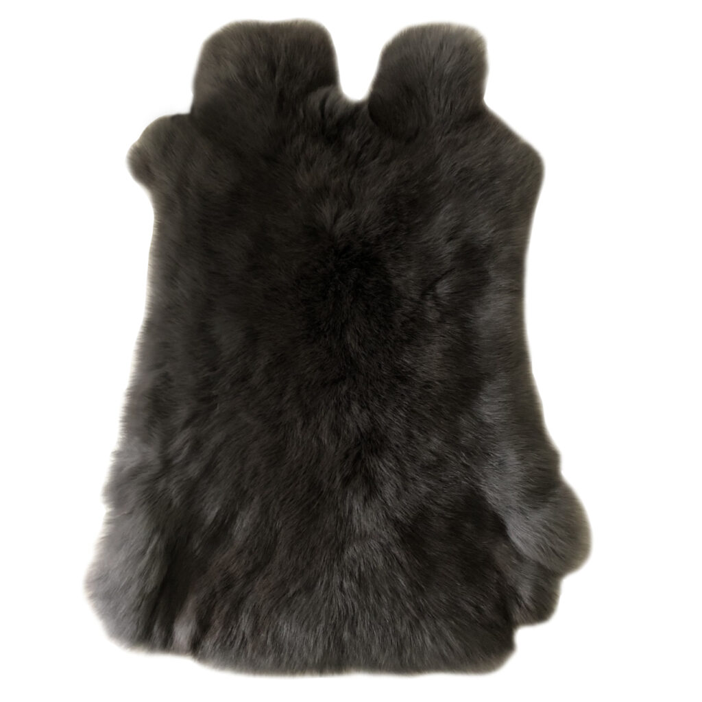 Hasenfell Naturfell Luxus Echt Fell Hase Kaninchenfell dunkel braun XL