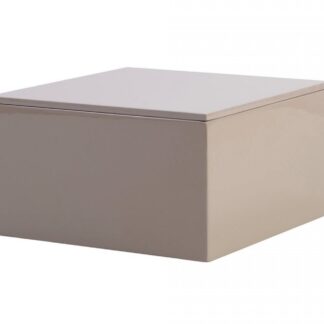 Spa Box mit Deckel taupe sandstone Box aus Lack für Badezimmer oder Schmuck Bad-Utensilien Schmuckbox quadratisch Bad Flur Schlafzimmer Box