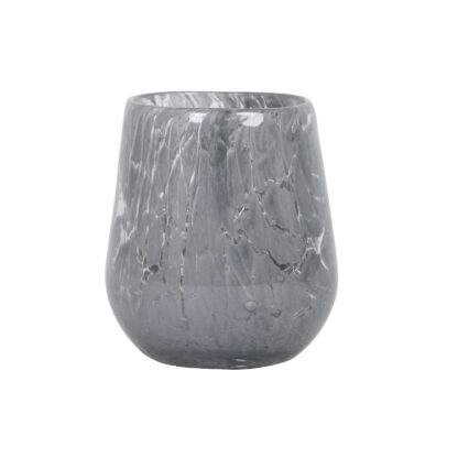 Teelicht Teelichthalter WINDLICHT grau schweres Glas MARMOROPTIK Lichtdekoration Windlicht grau Glas Dekolieblinge