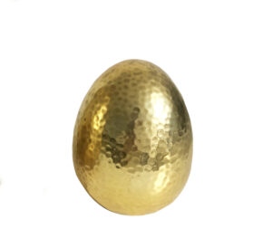 Ei Osterei gold antik Keramik glasiert gehämmert 14 cm goldenes Osterei Keramikei gold Osterdekoration gold goldenes Dekoei Osterei