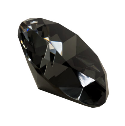 Kristall Diamant Deko Diamant schwarz smoke Diamant-facetten groß schwer Luxus funkelnder Diamant schwarz 12 cm Cor Mulder
