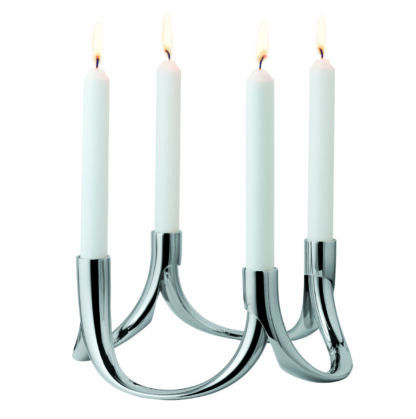 Kerzenhalter silber modern 2er Set Bow von Philippi sehr edel Kerzenlicht Kerzenhalter silber erweiterbar magnetisch