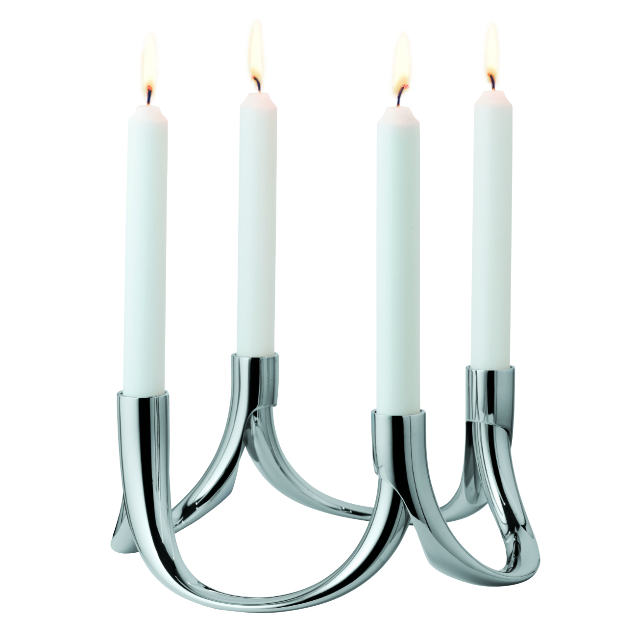 Adventskranz Kerzenhalter 2er Set – Philippi Interior von Art Flourou erweiterbar Design Luxury Bow & modern silber