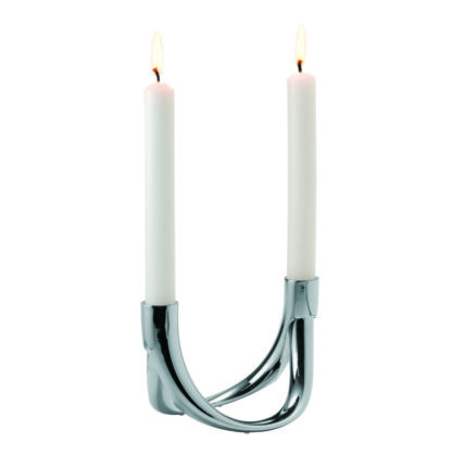 Kerzenhalter silber modern 2er Set Bow von Philippi sehr edel Kerzenlicht Kerzenhalter silber erweiterbar magnetisch
