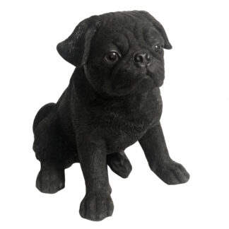 Dekofigur Hund Mops schwarz Hundeliebhaber Mops Liebhaber