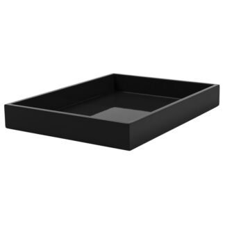 Lacktablett schwarz Tablett Lack Klavierlack schwarz Serviertablett Dekotablett schwarz länglich 40x29 cm quadratisch