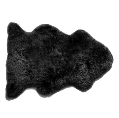 Australisches Lammfell Schafsfell schwarz edel sehr gute Qualität Naturfelle warme kuscheliges Haar Schafsfell-Teppich