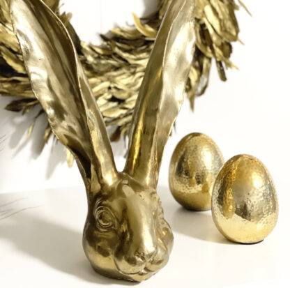 Hasenbüste Hase gold Hasenkopf gold antik 36 cm in zwei Größen Osterdekoration edel chic Ostern