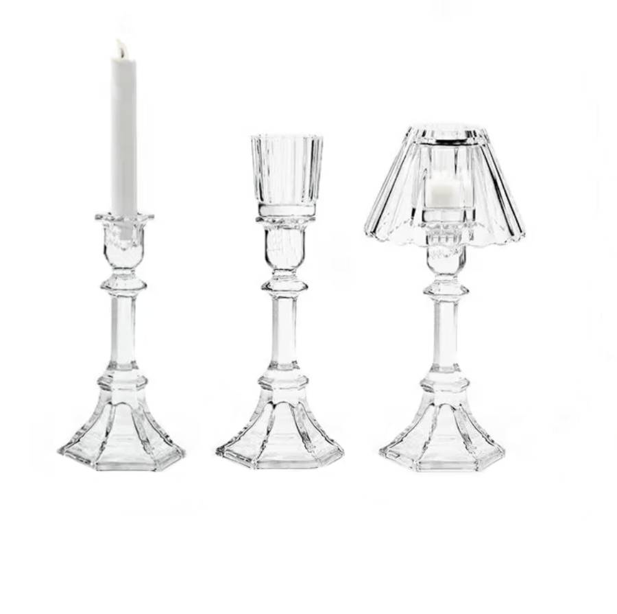 zondag Haat sokken Wandelbarer Kerzenhalter Glas mit Lampenschirm 3-Teilig – Flourou Luxury  Interior Design & Art