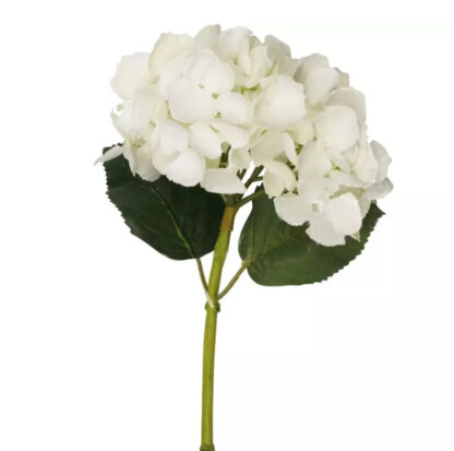 Dekoblume Kunstblume Hortensie weiß edel 52 cm Blumendekoration Deko Frühling Blumenpracht Hortensien