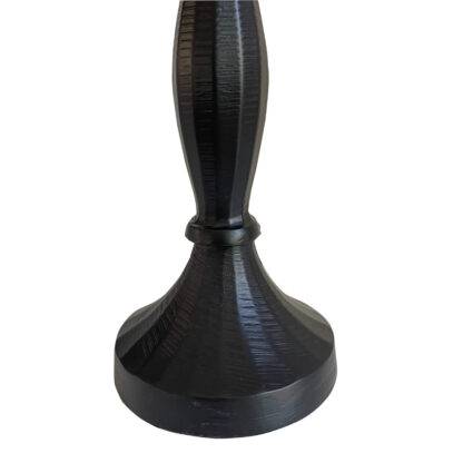 Lampenfuß schwarz Metall Vintage Style in sich geriffelt 40 cm