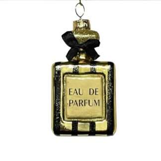 Baumschmuck Weihnachtsschmuck Glashänger Parfümflasche Flacon gold schwarz Christbaumschmuck edel Weihnachtsdekoration