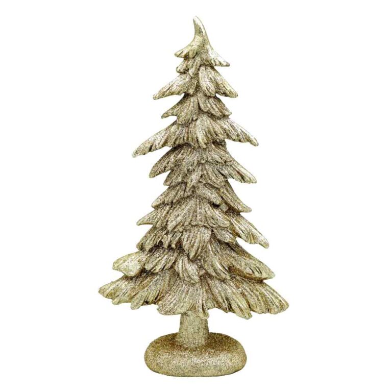 Deko Tannenbaum Weihnachtsbaum champagner gold Glitter 30 cm Flourou