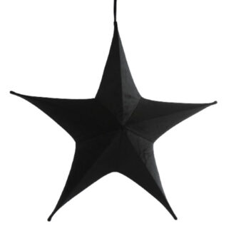 Deko Stern schwarz Samt zum Aufhängen Weihnachtsstern Sternaufhänger Weinachtshänger Stern schwarz Maria