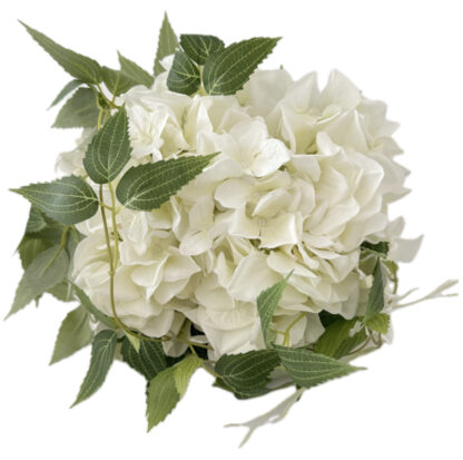 Dekoblume Kunstblume Hortensie Hortensienkopf weiß edel Blumendekoration Deko Frühling Blumenpracht Hortensienliebhaber