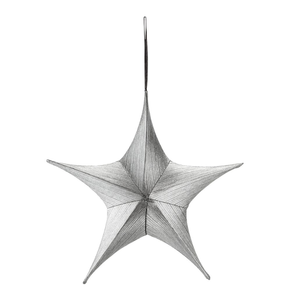 Deko Stern silber Glossy Weihnachtshänger 110 cm – Flourou Luxury Interior  Design & Art