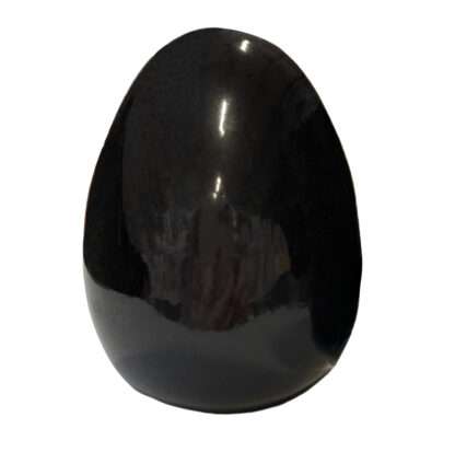 Deko-Ei schwarz glasiert Osterei schwarz Porzellan Dolomit edel Ostern Osterdekoration Ostereier schwarz