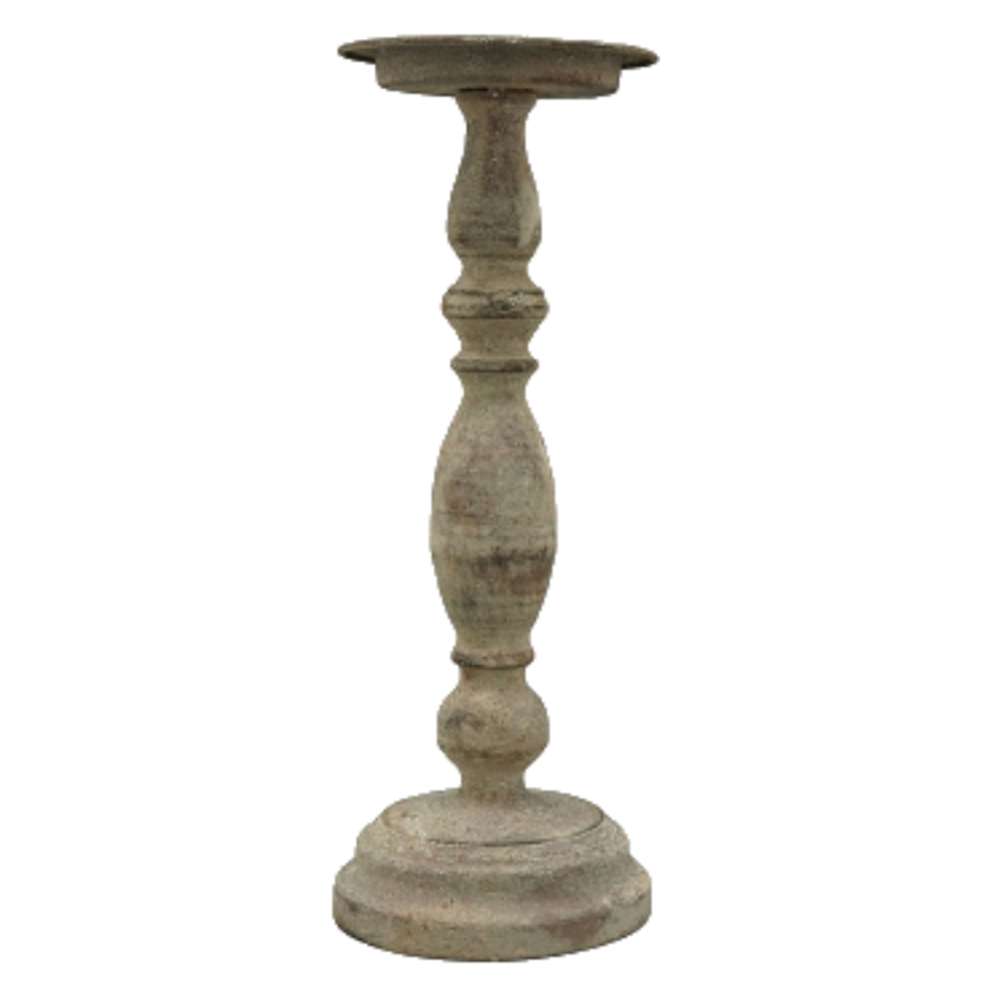Kerzenständer Kerzenhalter grau taupe antik – Interior & Art Luxury shabby 31 Flourou Design cm chic