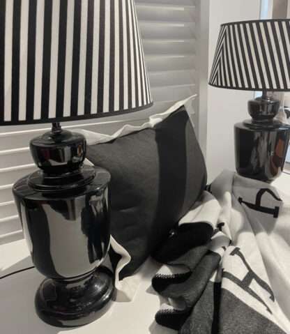 Lampenfuß schwarz Keramik glasiert Tischlampe schwarz Lampenfuß schwarz Licht