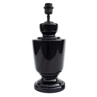 Lampenfuß schwarz Keramik glasiert Tischlampe schwarz Lampenfuß schwarz Licht