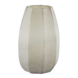 Vase Blumenvase Glas beige taupe Bradley Light and Living moderne Vase moderne Form abstrakt
