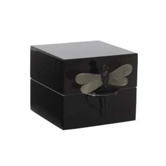 Dekobox Schmuckbox Dragonflay schwarz Lack und einer Libelle Box Schmuck-Box Schmuckschatulle oi soi oi