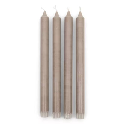 Riviera Maison Stabkerze taupe 4er Set ECO Licht Kerzenlicht Weihnachtsdekoration Tafeldekoration Kerzen Kerze