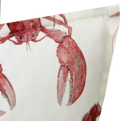 Deko-Kissen Lobster Hummer Korallen-rot weiß – Bild 4