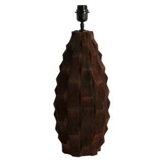 Lampenfuß braun Holz Takabe 46cm aus Mangoholz Licht Light & Living