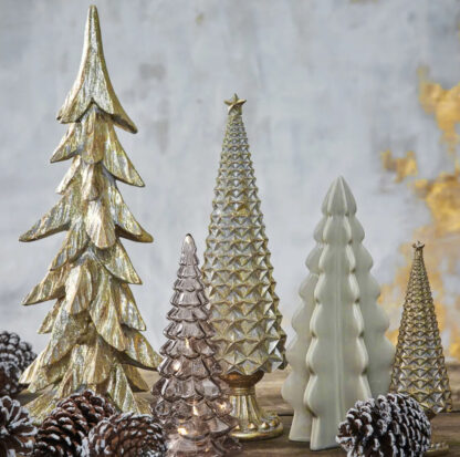 Deko Weihnachtsbaum Tannenbaum gold Glitter 44 cm Christbaum gold edel Weihnachten Weihnachtsdekoration Weihnachtsschmuck christmastree Lene Bjerre Semille