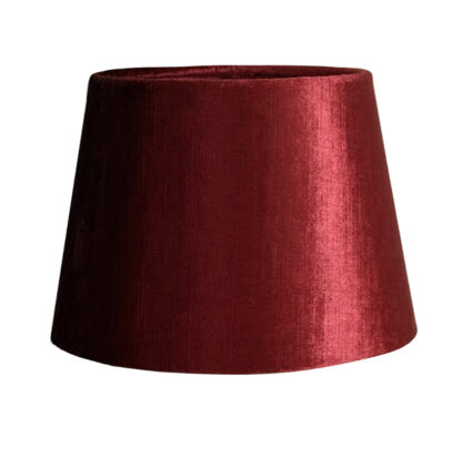 Lampenschrim rot Samt rund edel Lampenschirm dunkel rot