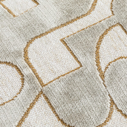 Kissen Sam Velour beige creme gold modern abstraktes Muster 43 cm von Scatter Box luxus Kissen edel