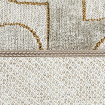 Kissen Sam Velour beige creme gold modern abstraktes Muster 43 cm von Scatter Box luxus Kissen edel