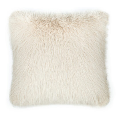 Kissen beige creme offwhite Kunstfell edel weich 43 cm von scatter box Luxuskissen