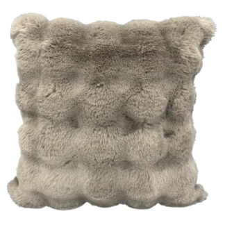 Kissen Webpelz Fellkissen braun taupe extra weich 45 cm mit Füllung von Exner