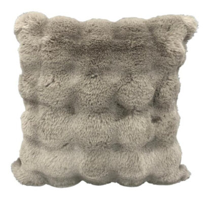 Kissen Webpelz Fellkissen braun taupe extra weich 45 cm mit Füllung von Exner